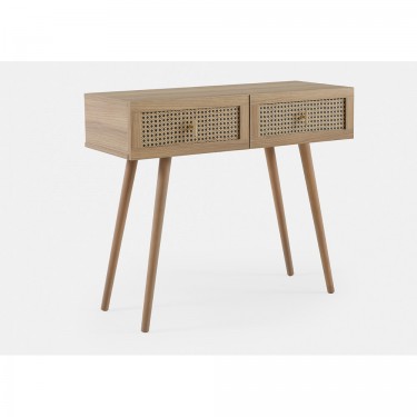 ADREA ΚΟΝΣΟΛΑ ME ΚΑΘΡΕΦΤΗ 2 ΣΥΡΤΑΡΙΑ ΑΠΌ ΜΕΛΑΜΙΝΗ ΣΕ ΦΥΣΙΚΟ ΧΡΩΜΑ 100Χ41Χ86cm