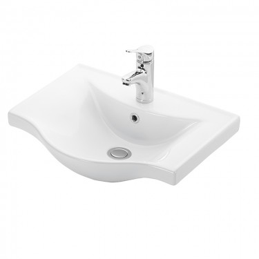 Νιπτήρας BASIC 55 από γυαλιστερή πορσελάνη 55 x 46cm