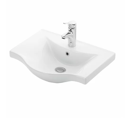 Νιπτήρας BASIC 55 από γυαλιστερή πορσελάνη 55 x 46cm Νιπτήρας BASIC 55 από γυαλιστερή πορσελάνη 55 x 46cm