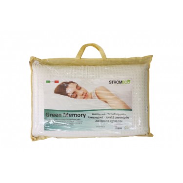Strom Eco Green Memory Standard Μαξιλάρι Ύπνου Memory Foam Ανατομικό Μέτριο 42x72x12cm