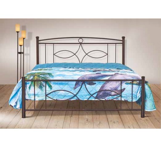 Μεταλλικό κρεβάτι Νο 15 Ημίδιπλο 110Χ190 μαζί με στρώμα ενισχυμένο και τάβλες