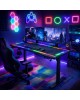 VenCore 2730-10006 - Gaming Desk Adjustable 120x60x72-112cm Black - Μοντέρνο Γραφείο Ρυθμιζόμενου Ύψους με Λειτουργία Μνήμης Gaming VenCore Μοριοσανίδας Carbon Fiber με Μεταλλικά Πόδια Μαύρο Μ120 x Π60 x Υ72-112cm