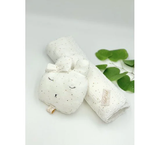 Σετ με κουδουνίστρα White and Dots Σετ με κουδουνίστρα White and Dots