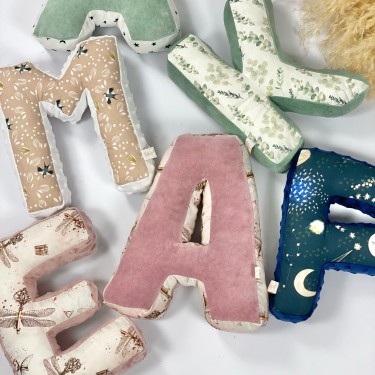 Παιδικό Διακοσμητικό Μαξιλάρι Μονόγραμμα Old Pink