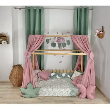 Κουρτίνες κρεβατιού- Canopy Bed Flowers