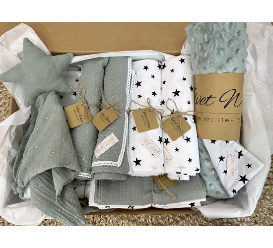 Baby Box Mint And Stars