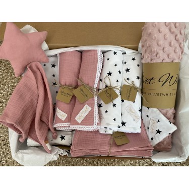 Pink And Stars Baby Box 