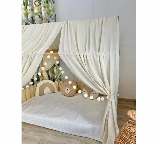 Κουρτίνες κρεβατιού -Canopy Bed Pom pom Κουρτίνες κρεβατιού -Canopy Bed Pom pom