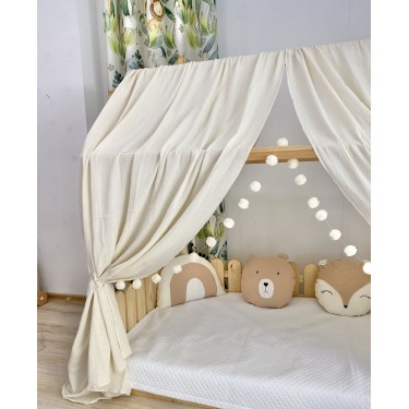 Κουρτίνες κρεβατιού -Canopy Bed Pom pom