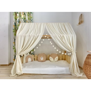 Κουρτίνες κρεβατιού -Canopy Bed Pom pom