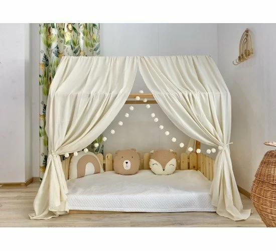 Κουρτίνες κρεβατιού -Canopy Bed Pom pom Κουρτίνες κρεβατιού -Canopy Bed Pom pom
