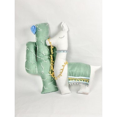 Παιδικά Διακοσμητικά μαξιλάρια Lama and cactus