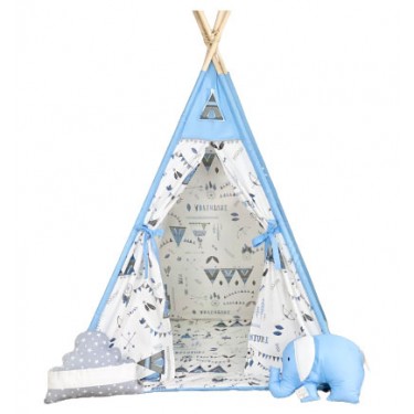 Παιδική Σκηνή - teepee tent Indian Blue