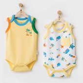 Σετ 2 αμάνικα κορμάκια Play Time