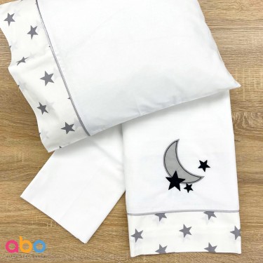 Σετ σεντόνια καλαθούνας-λίκνου 3τμχ Moon  ABO