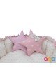 Φωλιά-χαλάκι δραστηριοτήτων 2 σε 1 ροζ με αστέρια ABO