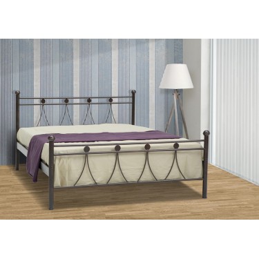 ΜΕΤΑΛΛΙΚΟ ΛΑΜΔΑ ΚΡΕΒΑΤΙ ΣΙΔΕΡΕΝΙΟ ΜΕ ΣΤΡΩΜΑ FOAM SLEEP WELL ΚΑΙ ΤΑΒΛΕΣ Ημίδιπλο 110Χ190 