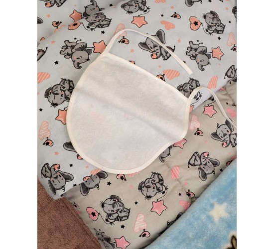  Πετσετέ Αδιάβροχη Σαλιάρα 25x21.5cm One Size (25x21.5cm) Άσπρο