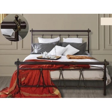 ΚΡΕΒΑΤΙ ΜΕΤΑΛΛΙΚΟ ΔΙΠΛΟ 140χ200 (Νο34) Με Επιλογή Χρωμάτων (Ελληνικής Κατασκευής)