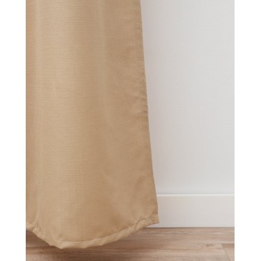 Έτοιμη Ραμμένη Κουρτίνα Σκίασης Kanoro Στενό Φύλλο (150x280cm) Μπεζ