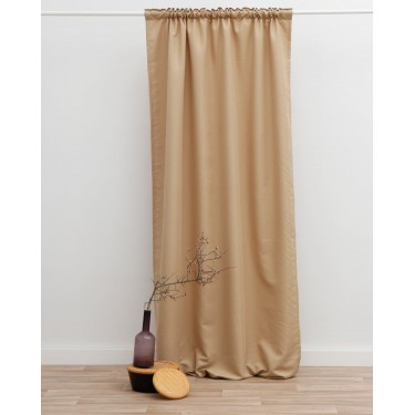 Έτοιμη Ραμμένη Κουρτίνα Σκίασης Kanoro Στενό Φύλλο (150x280cm) Μπεζ