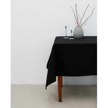 Μονόχρωμο τραπεζομάντηλο Monaco 4 ατόμων (135x135cm) Μαύρο