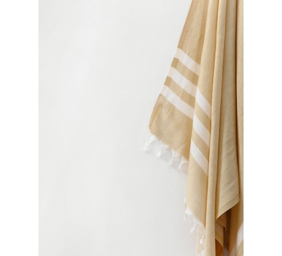 Παρεό Peshtemal με σχέδιο διαμάντι Χρυσό