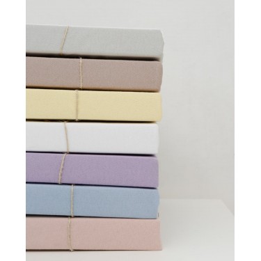 Μακό Βαμβακερό Σεντόνι με Λάστιχο Art Μονή (100x200 30cm) Άσπρο