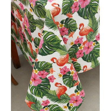 Τραπεζομάντηλο Φλοράλ Forester Flowers & Flamingo 2 ατόμων Multi