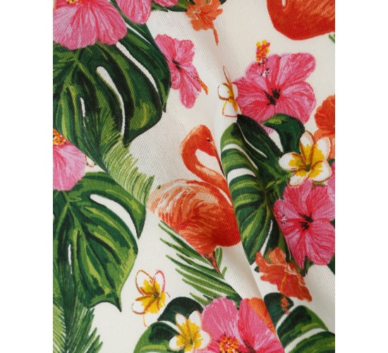 Τραπεζομάντηλο Φλοράλ Forester Flowers & Flamingo 2 ατόμων Multi