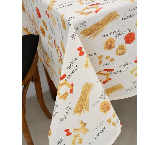 Τραπεζομάντηλο με Σχέδιο Ζυμαρικά Pasta 2 ατόμων Μπεζ