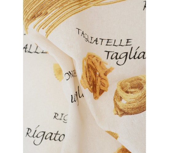 Τραπεζομάντηλο με Σχέδιο Ζυμαρικά Pasta 2 ατόμων Μπεζ