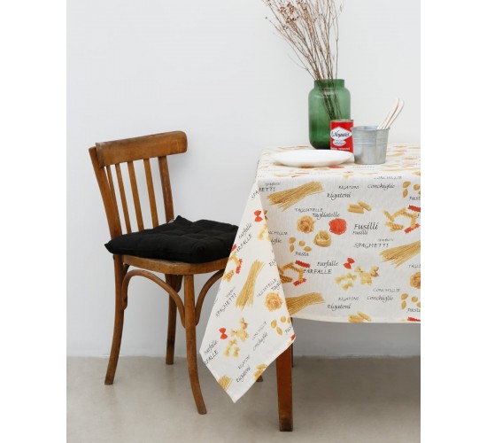 Τραπεζομάντηλο με Σχέδιο Ζυμαρικά Pasta 2 ατόμων Μπεζ