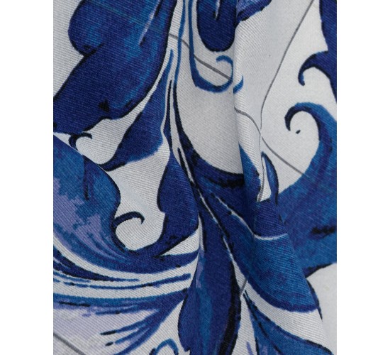 Τραπεζομάντηλο με Σχέδιο Καμπανούλες Campanula Flower 2 ατόμων Μπλε Σκούρο