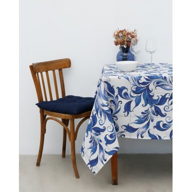 Τραπεζομάντηλο με Σχέδιο Καμπανούλες Campanula Flower 2 ατόμων Μπλε Σκούρο