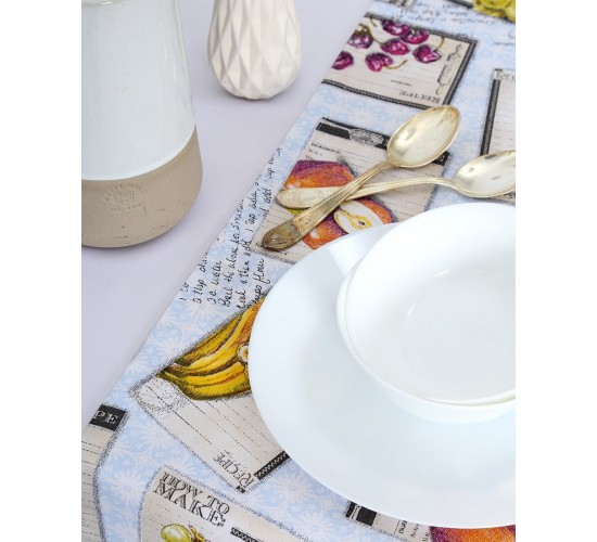 Τραβέρσα με Σχέδιο Φρούτα Recipe Fruits Τραβέρσα (45x170cm) Multi