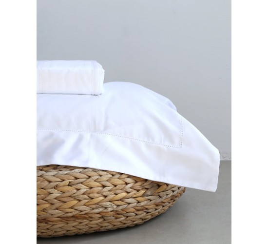 Αζούρ Σετ Σεντόνια 4 τεμ Georgette Super Υπέρδιπλη (240x260cm) Άσπρο