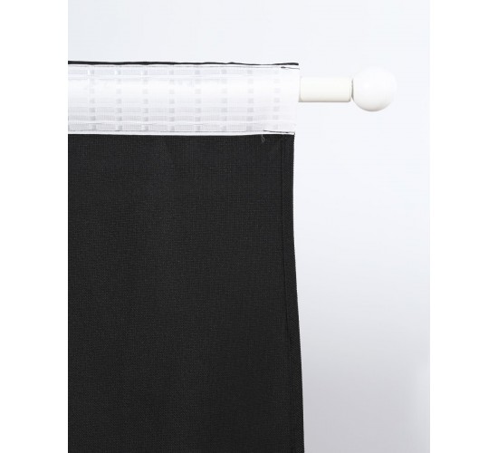 Έτοιμη Ραμμένη Κουρτίνα Σκίασης Jossa Στενό Φύλλο (145x255cm) Μαύρο