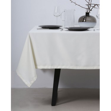 Μονόχρωμο τραπεζομάντηλο Ariel 8 ατόμων | 165x240cm Εκρού