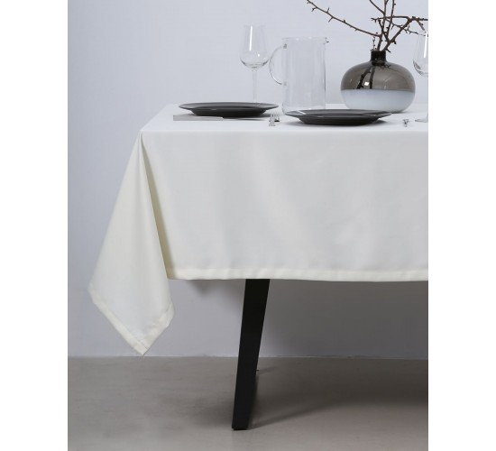 Μονόχρωμο τραπεζομάντηλο Ariel 8 ατόμων | 165x240cm Εκρού