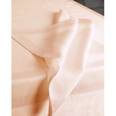 Τραπεζομάντηλο Gourmet με ζακάρ σχέδιο ρίγας 80x80cm Ώχρα - Μελί