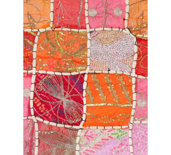 Indie Κάδρο Maya Patchwork 50x60cm Καφέ