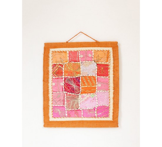 Indie Κάδρο Maya Patchwork 50x60cm Καφέ