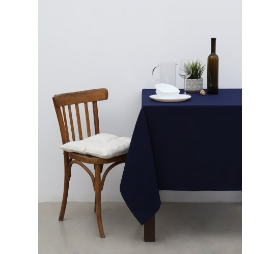 Μονόχρωμο τραπεζομάντηλο Monaco 6 ατόμων (135x175cm) Blue Black