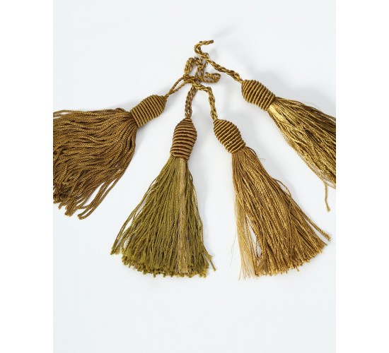 Διακοσμητικά Φουντάκια Σετ 4 τεμ One Size (8x2cm) Χρυσό