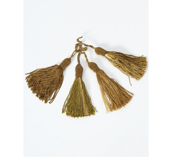 Διακοσμητικά Φουντάκια Σετ 4 τεμ One Size (8x2cm) Χρυσό