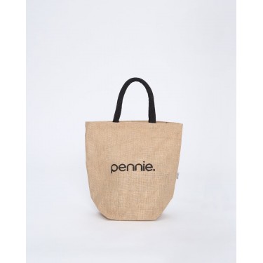 Οικολογική Αδιάβροχη Τσάντα Γιούτα Anabella 32x32cm Μπεζ