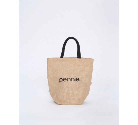 Οικολογική Αδιάβροχη Τσάντα Γιούτα Anabella 32x32cm Μπεζ