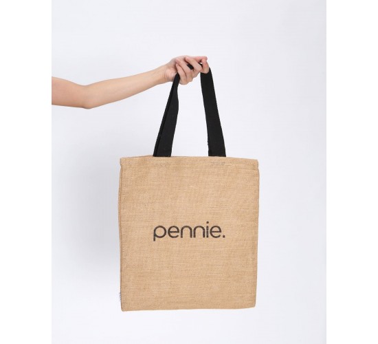 Οικολογική Tote Bag Φυσική Γιούτα Anabella 40x45cm Μπεζ