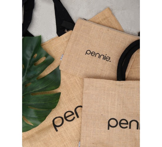 Οικολογική Tote Bag Φυσική Γιούτα Anabella 40x45cm Μπεζ